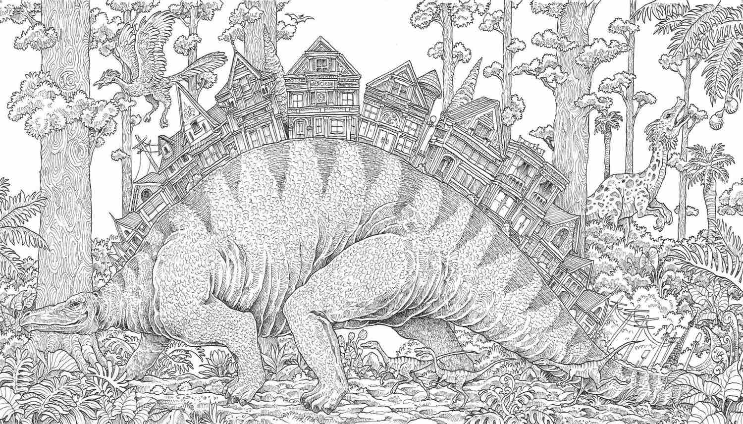 Worlds within worlds coloring book by kerby rosanes â tools and toys
