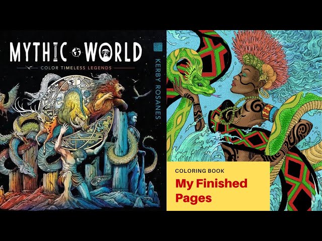 Kerby rosanes ythic world y copleted coloring book pages
