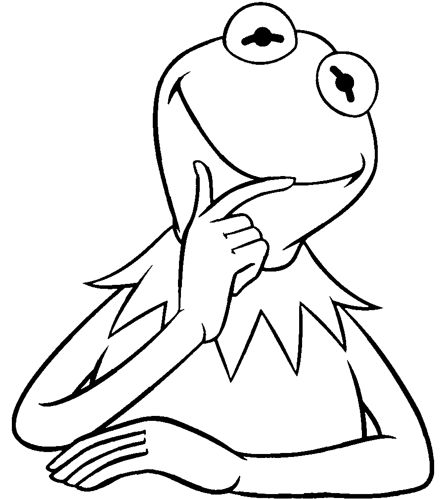 Colouring pages of kermit
