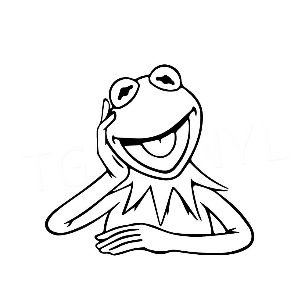 Kermit vinyl decal sticker car window laptop muppet puppet frog
