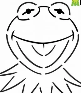Halloween pumpkin carving pattern kermit the frog