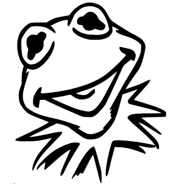 Muppets kermit the frog vinyl decal sticker car window vehicle kermit the frog face stencils kermit