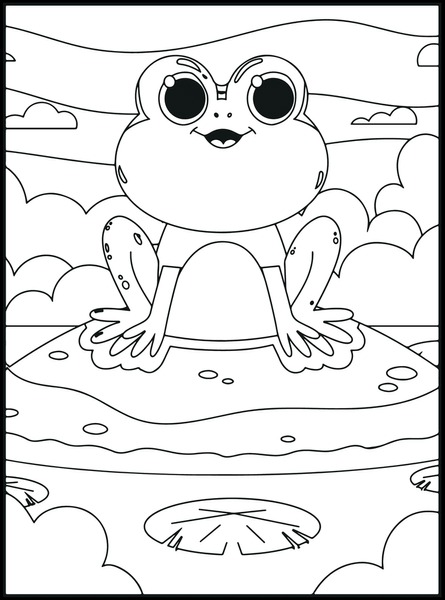 Thousand coloring book frog royalty