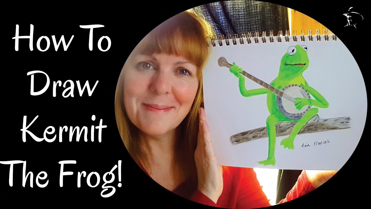 How to draw kermit the frog