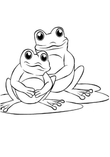 Free frog coloring pages printable