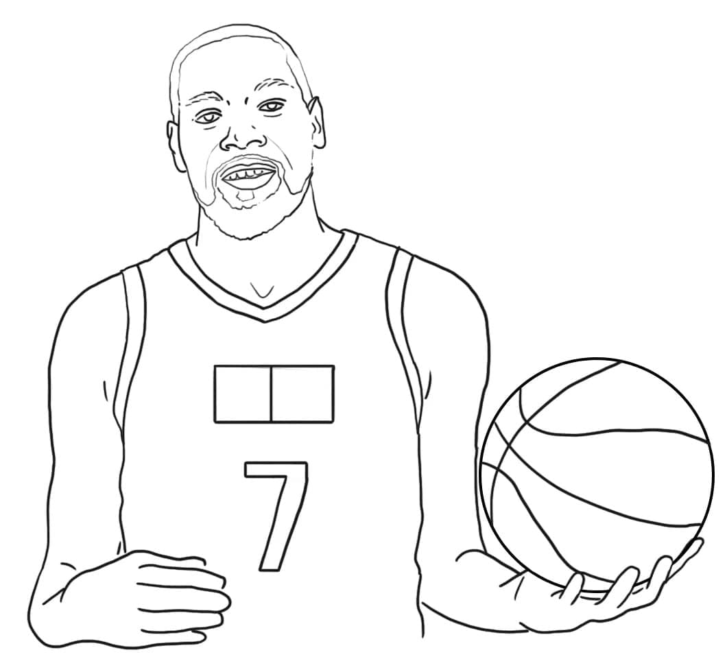Cool kevin durant coloring page