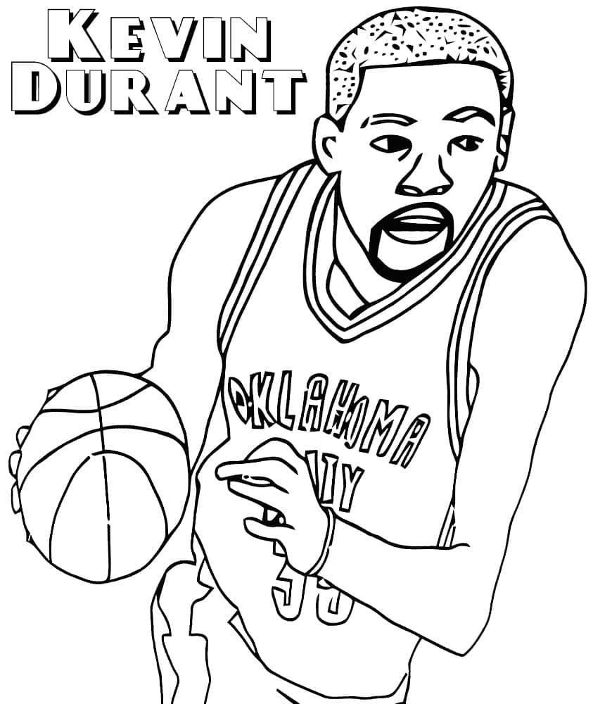 Kevin durant image coloring page