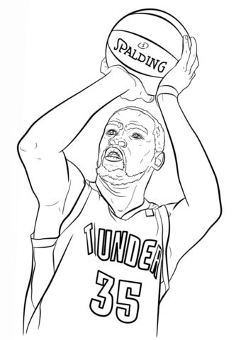Kevin durant coloring page from nba category select from printable crafts of cartoons natuâ sports coloring pages coloring pages coloring pages for boys