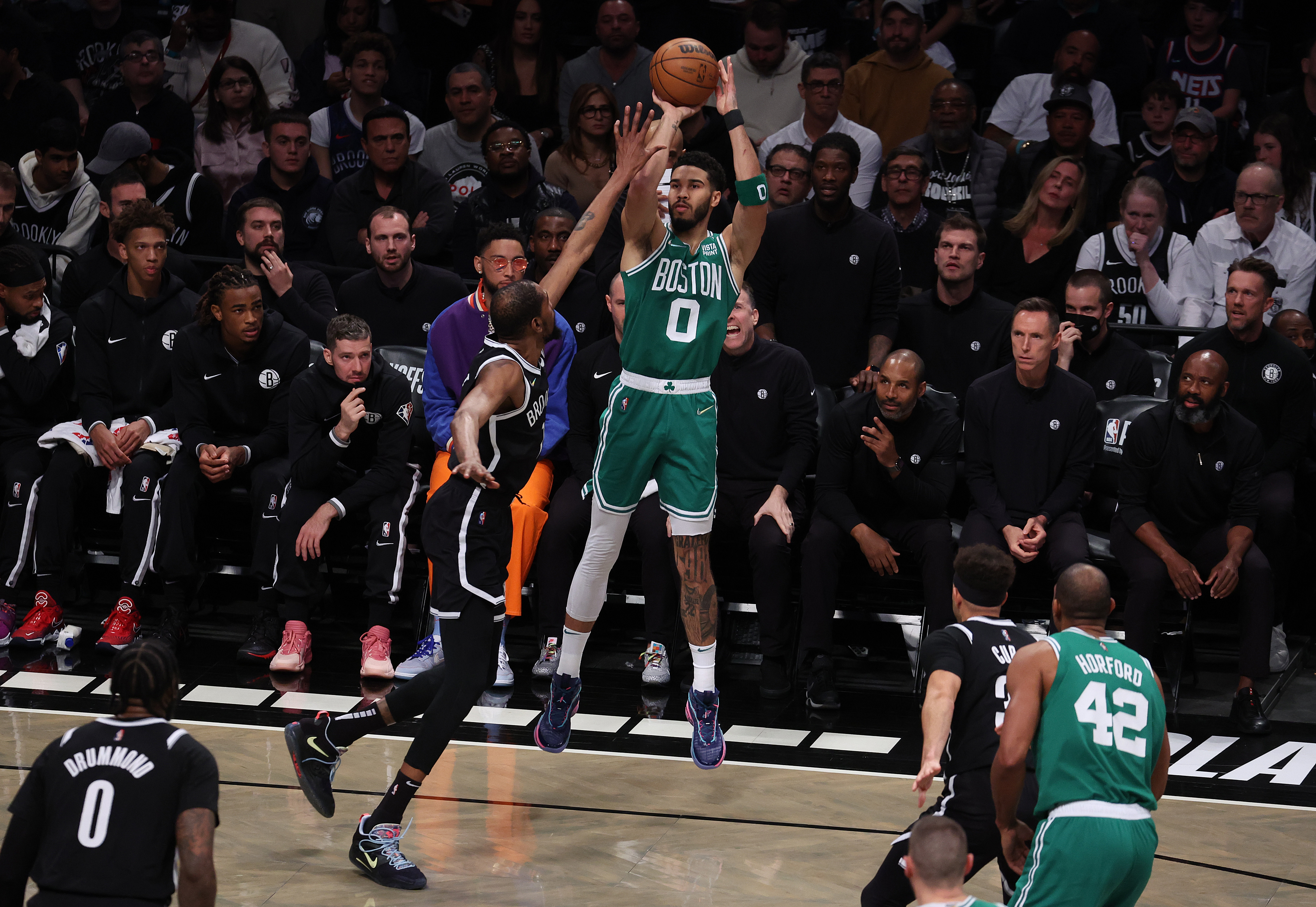 Jayson tatum vs kevin durant is no contest and the celtics have the nets on the ropes