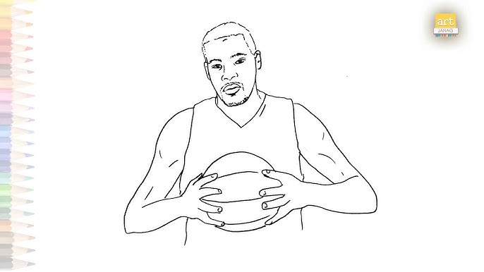 Kevin durant drawing basketball player drawing how to draw kevin durant step by step