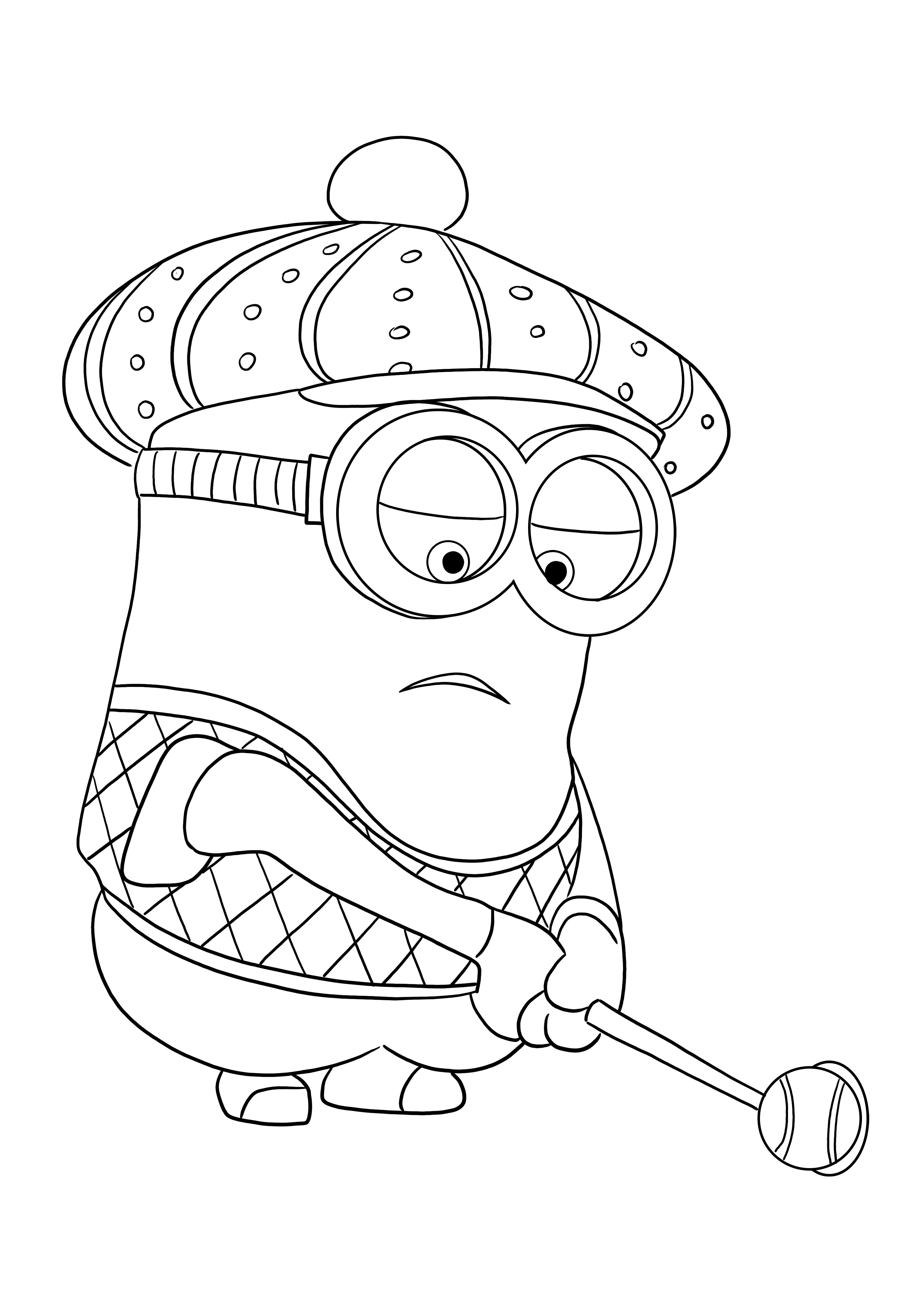Kevin the minn from the despicable me movie for free printing and coloring