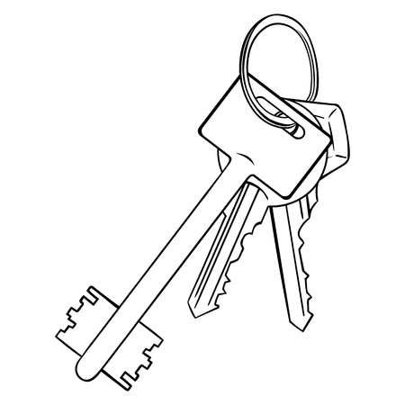 Keys outline cliparts stock vector and royalty free keys outline illustrations