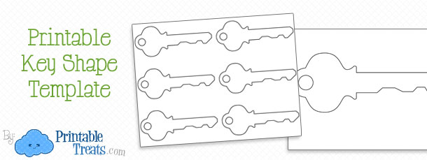 Printable key shape template â printable treats