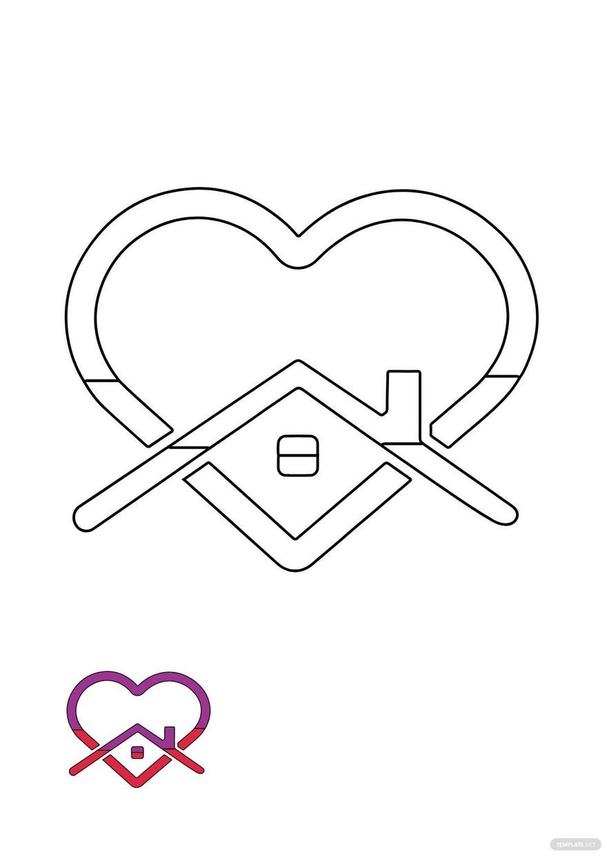 Free stay home instagram coloring page
