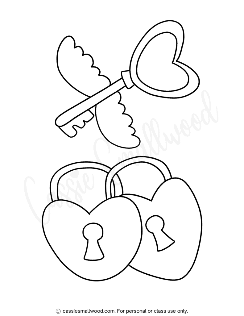 Adorable heart coloring pages
