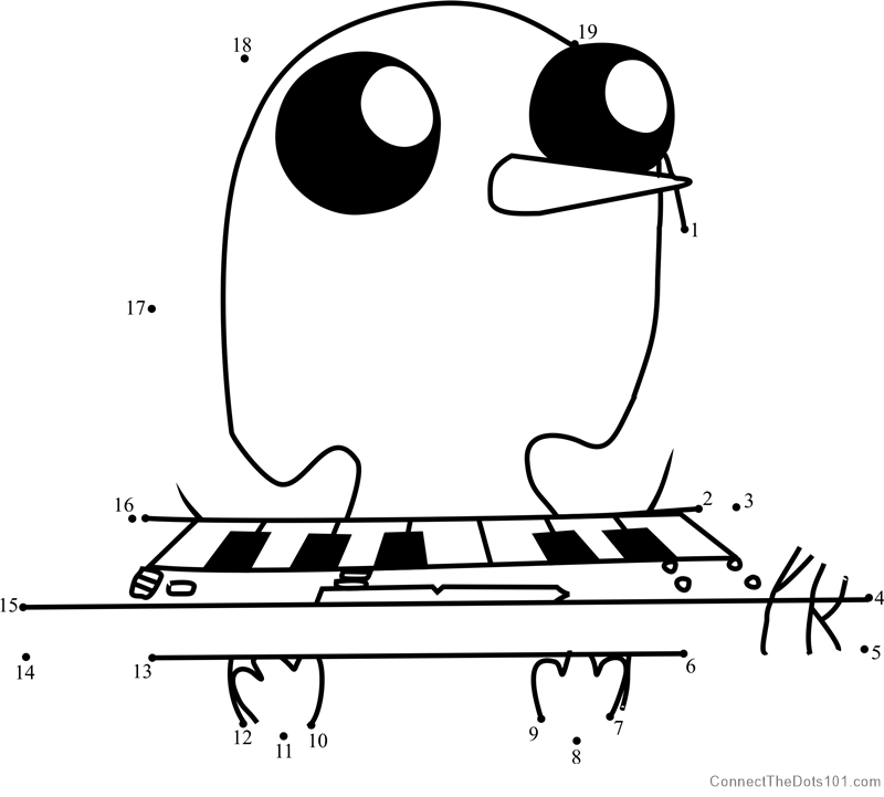 Gunter with keyboard dot to dot printable worksheet