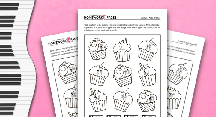 Cupcake note reading coloring pages inspired by trevors birthday