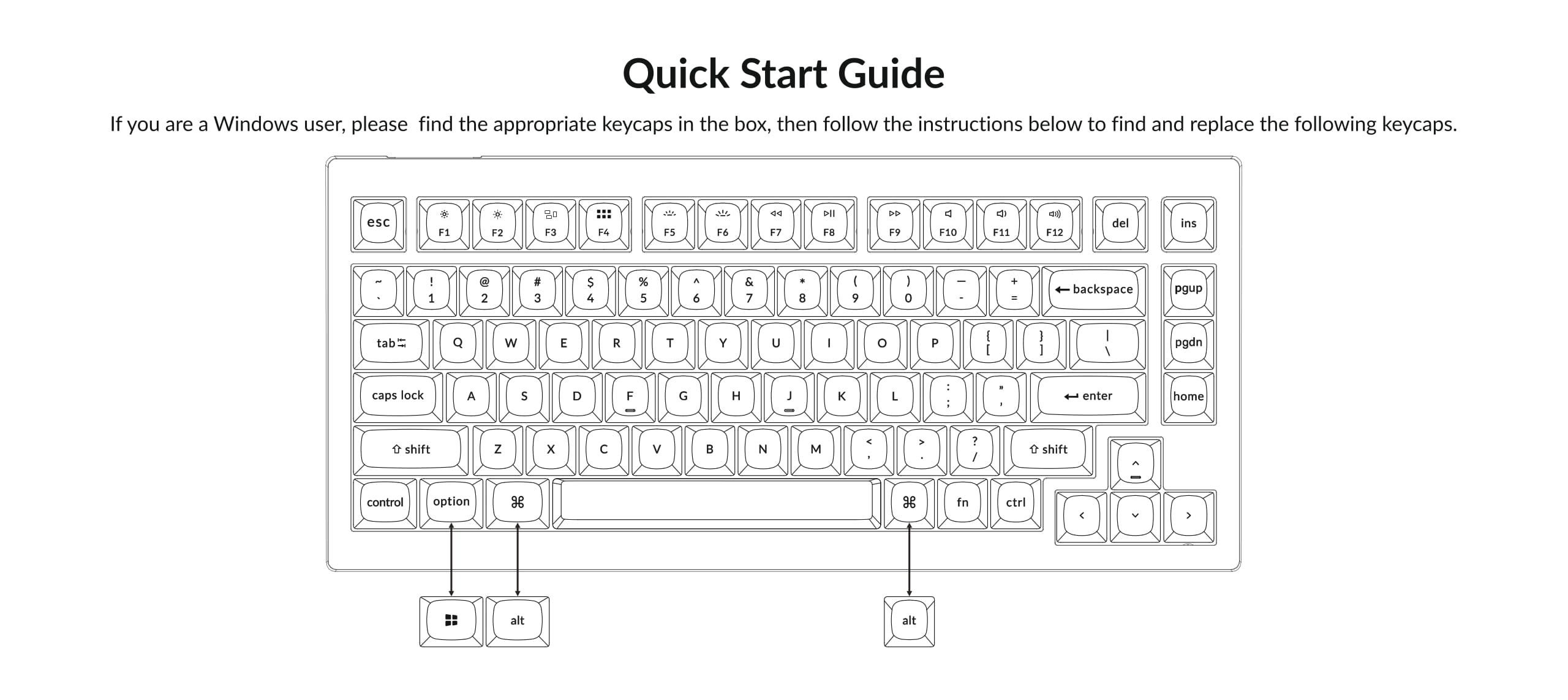 V quick start guide â wireless mechanical keyboards for mac windows and android