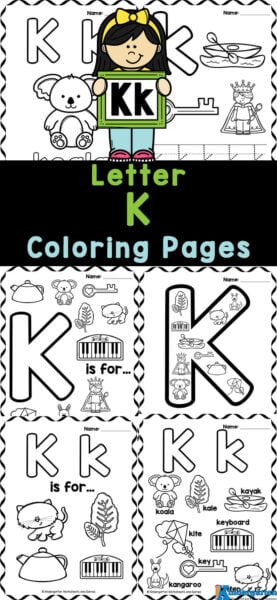 Free printable letter k coloring pages