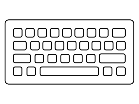Keyboard emoji coloring page free printable coloring pages