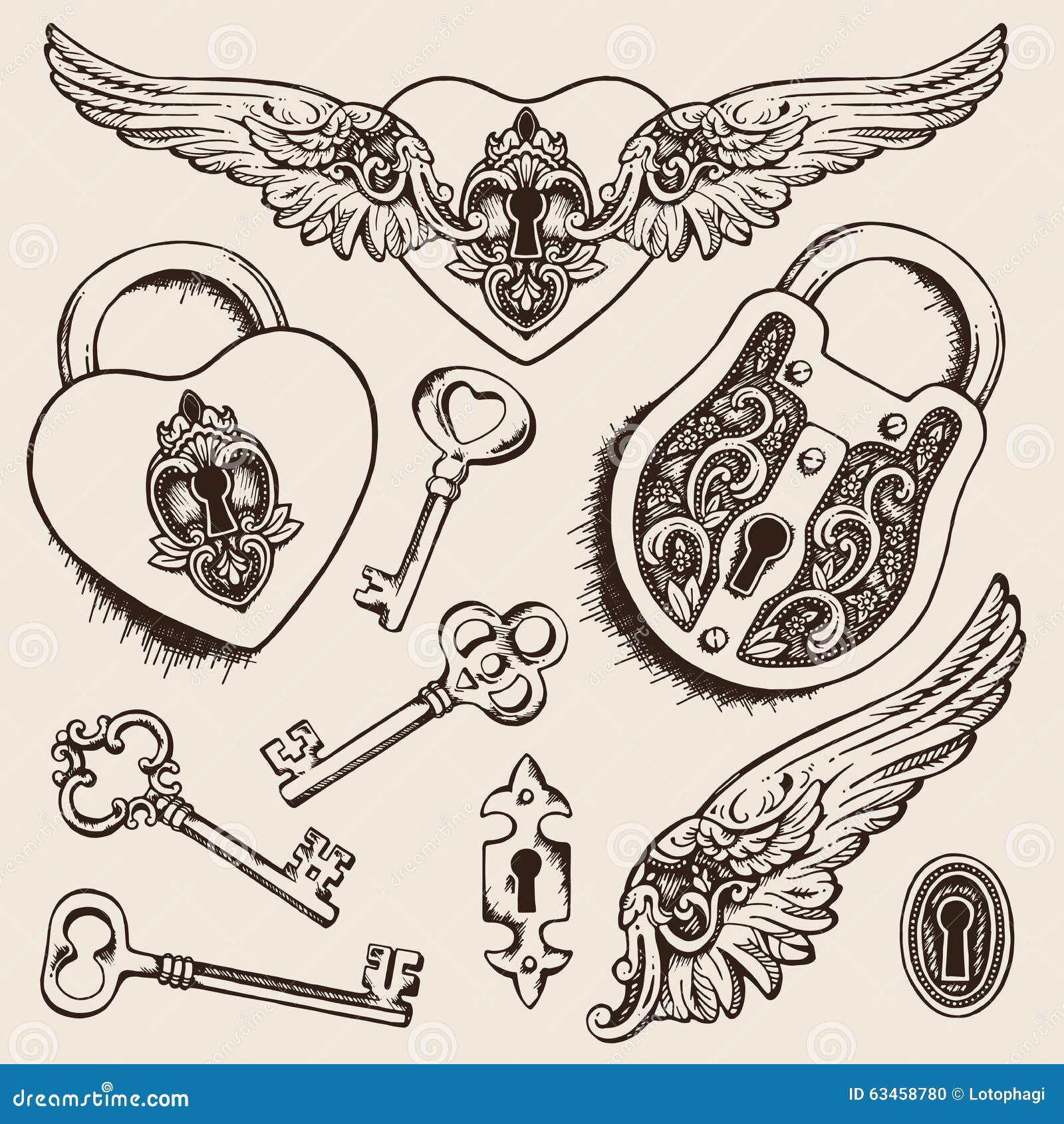 Keys and locks vector illustration stock vector