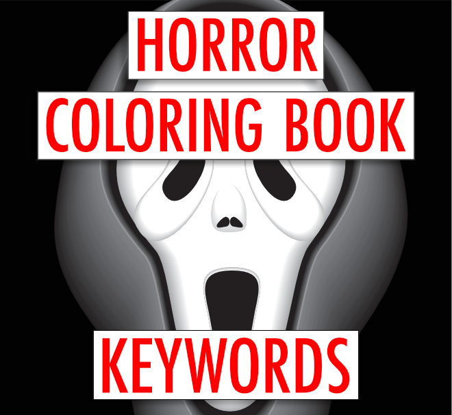 Horror coloring book keywords