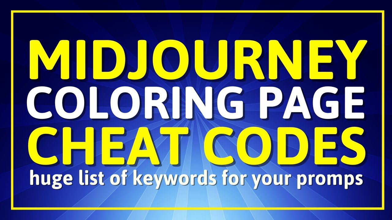 Midjourney cheat codes for coloring pages