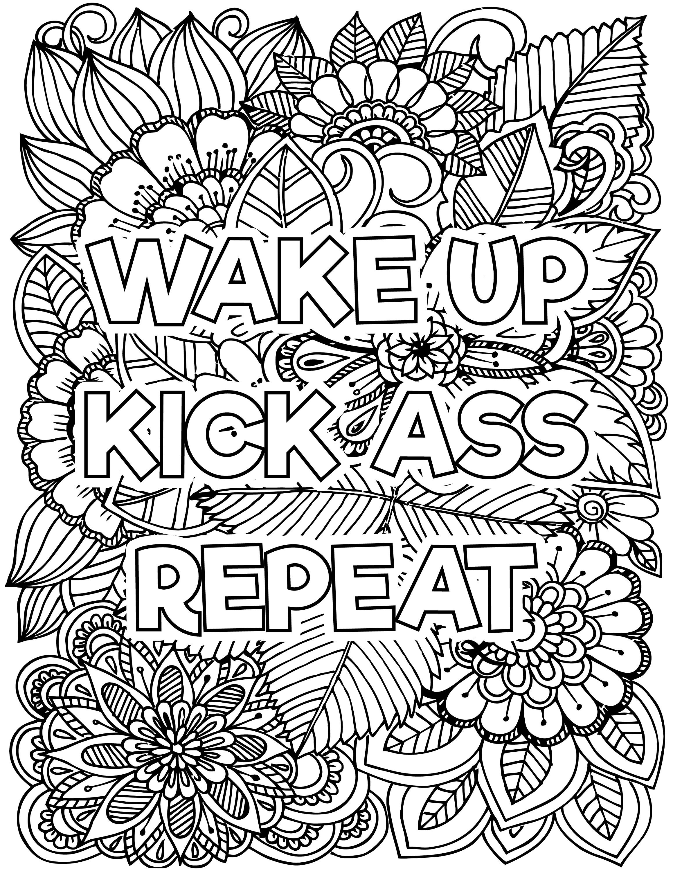 Adult swear word coloring pagesbook for printdownloads