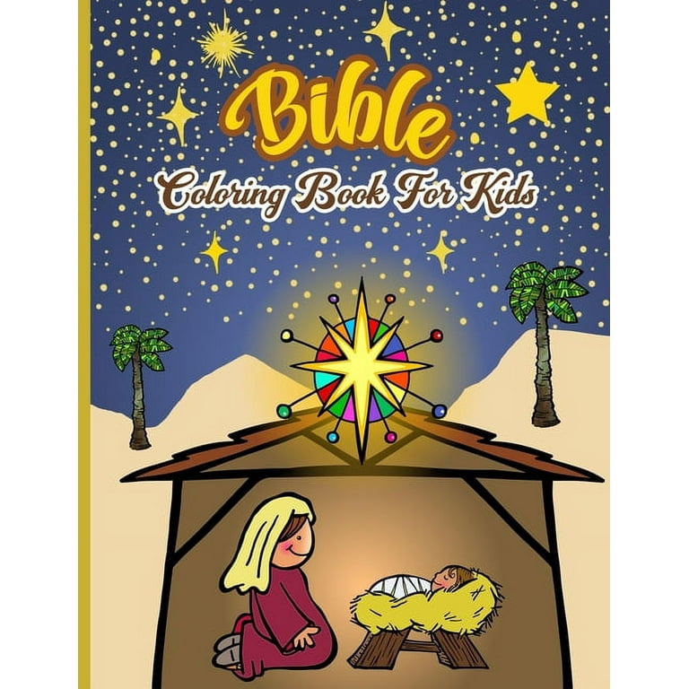 Bible coloring book for kids with simplified bible verses about jesus fun countdown to christmas coloring pages for kids with numbered page