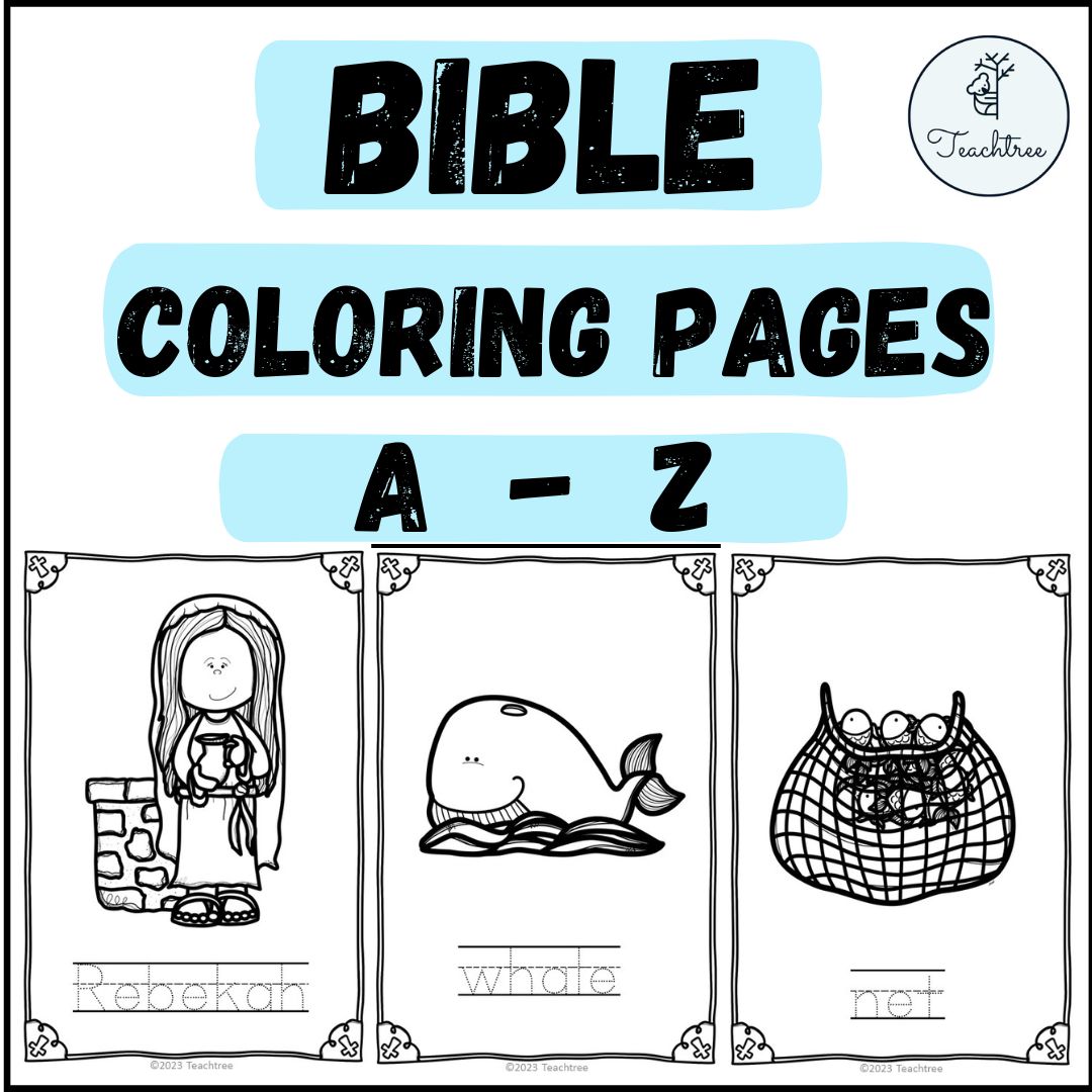 Christian alphabet bible coloring pages for children a