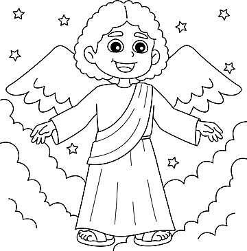 Coloring page for kids christian depiction of mary and joseph vector ring drawing kid drawing christian drawing png and vector with transparent background for free download