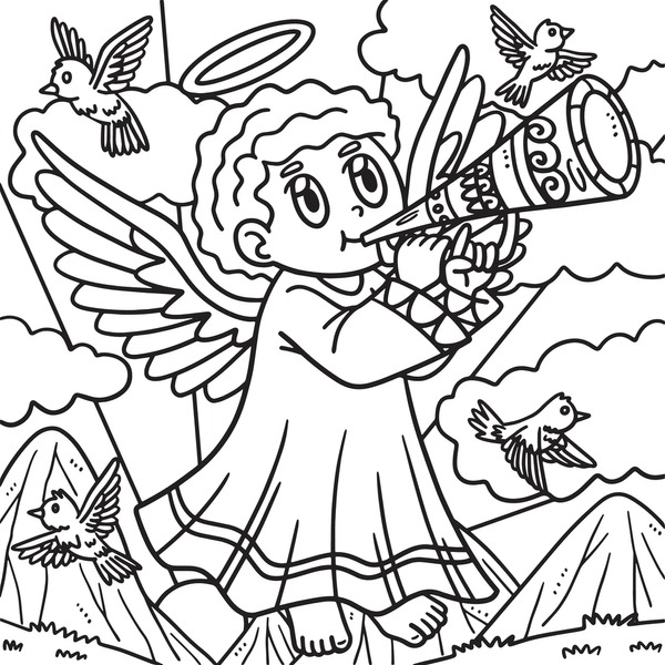 Thousand christian coloring page royalty