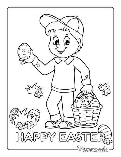 Free easter coloring pages for kids adults