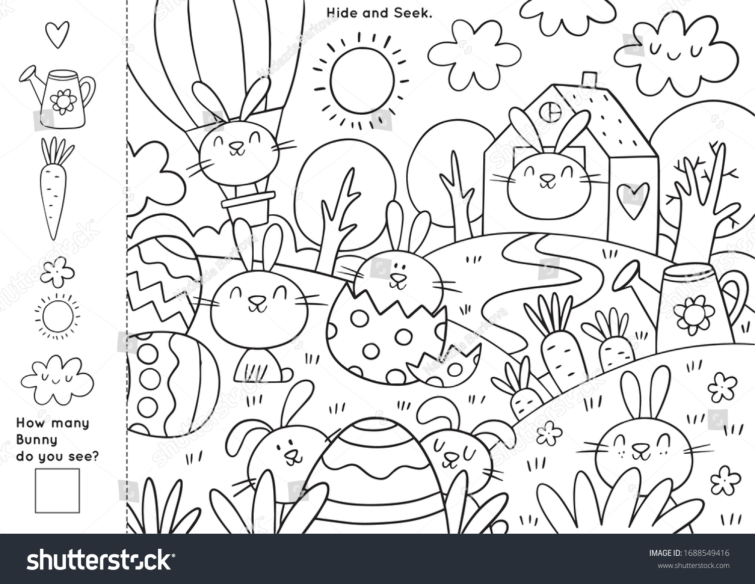 Easter coloring pages printable worksheet easter stock vector royalty free