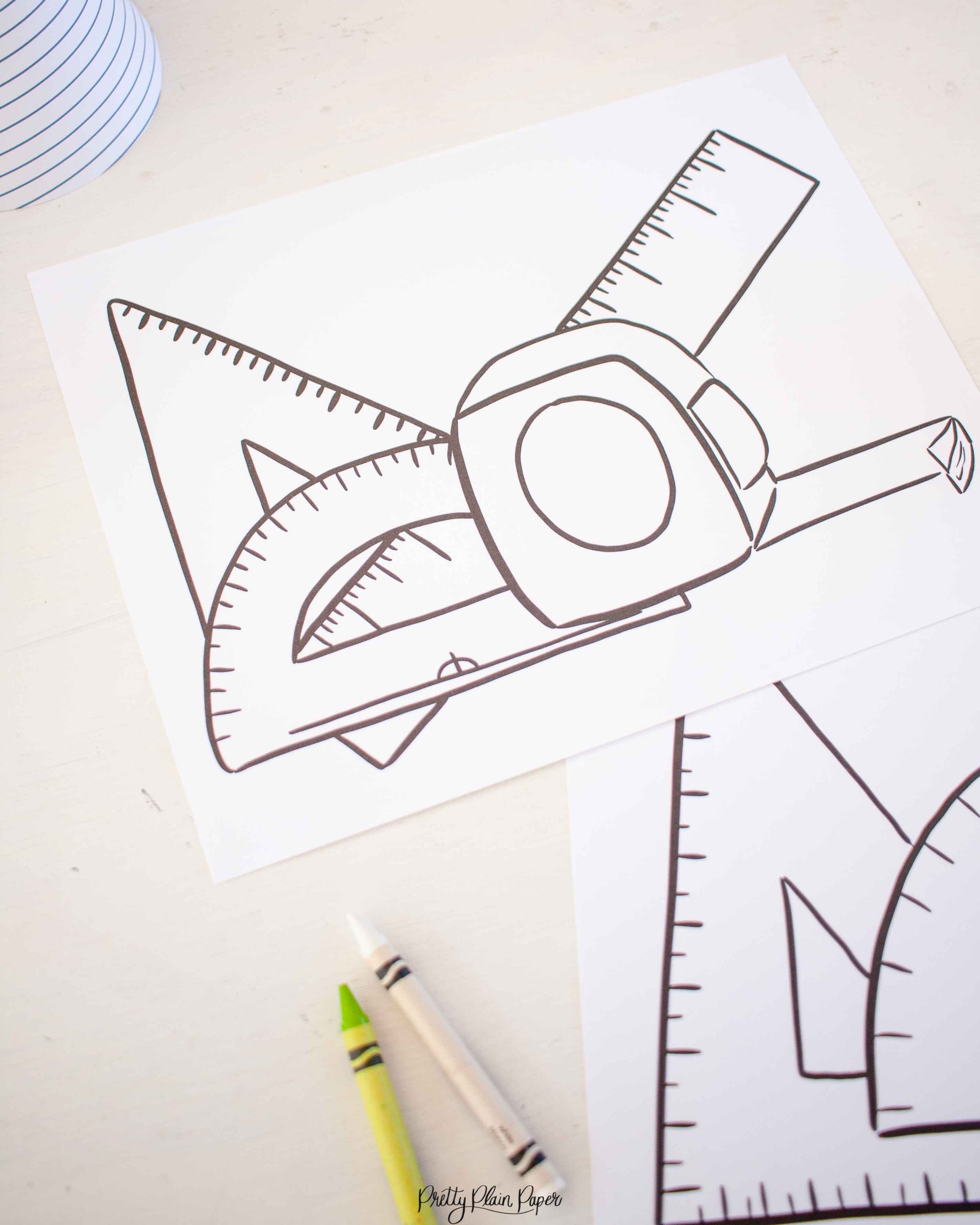 Tape measure ruler measuring tools coloring pages