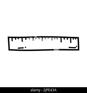 Ruler isolated coloring page for kids stock vector image art