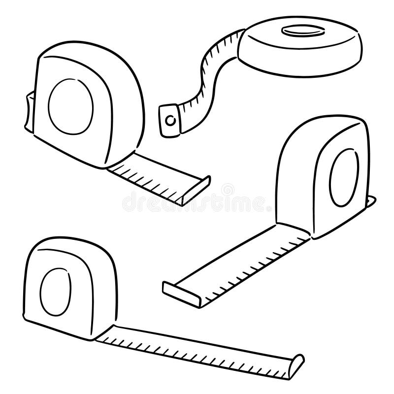 Vector set of measuring tape stock vector