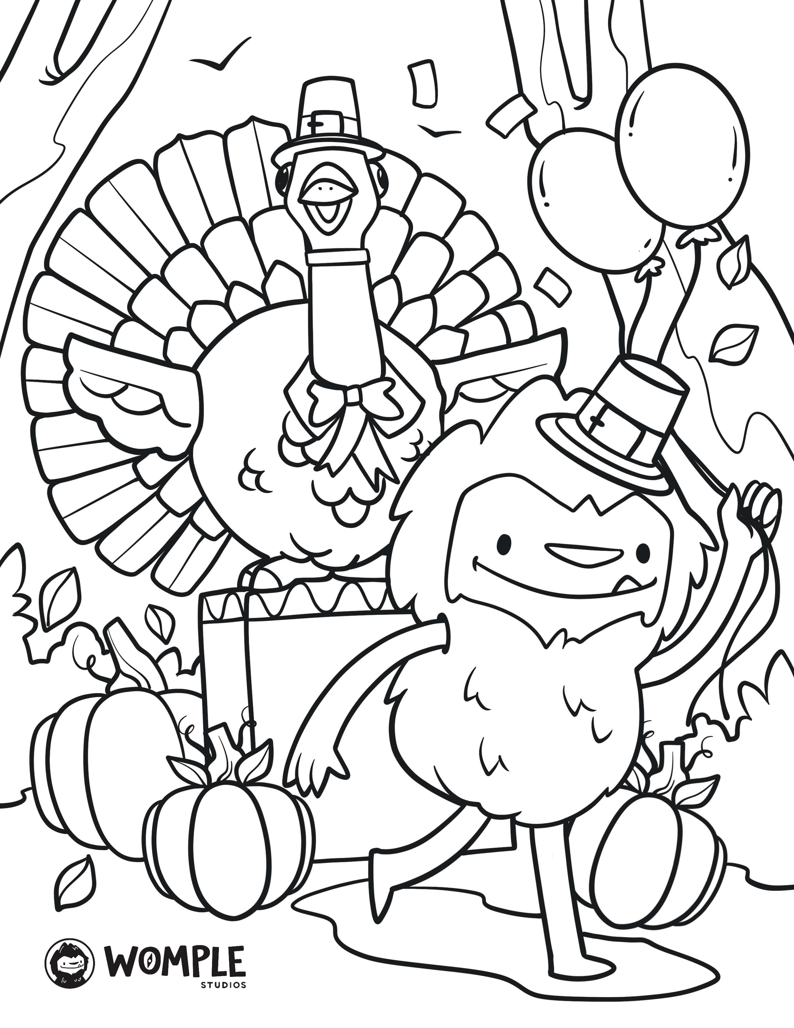 Womple studios macys thanksgiving day parade coloring page