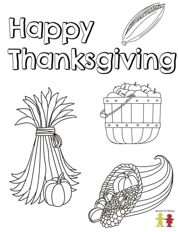Thanksgiving coloring pages free printable for kids