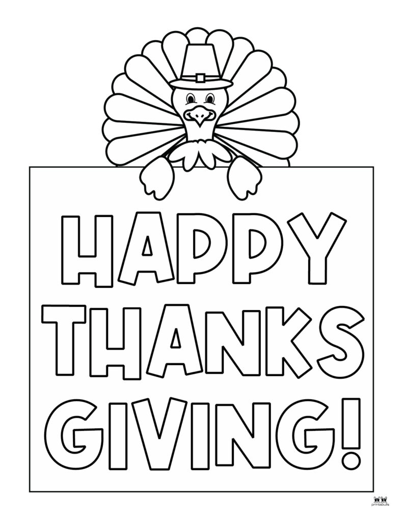 Happy thanksgiving coloring pages