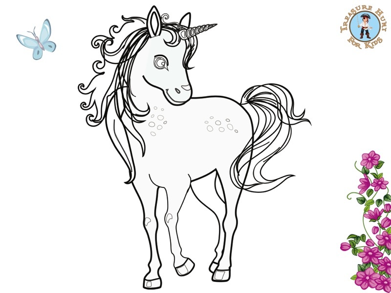Unicorn coloring page