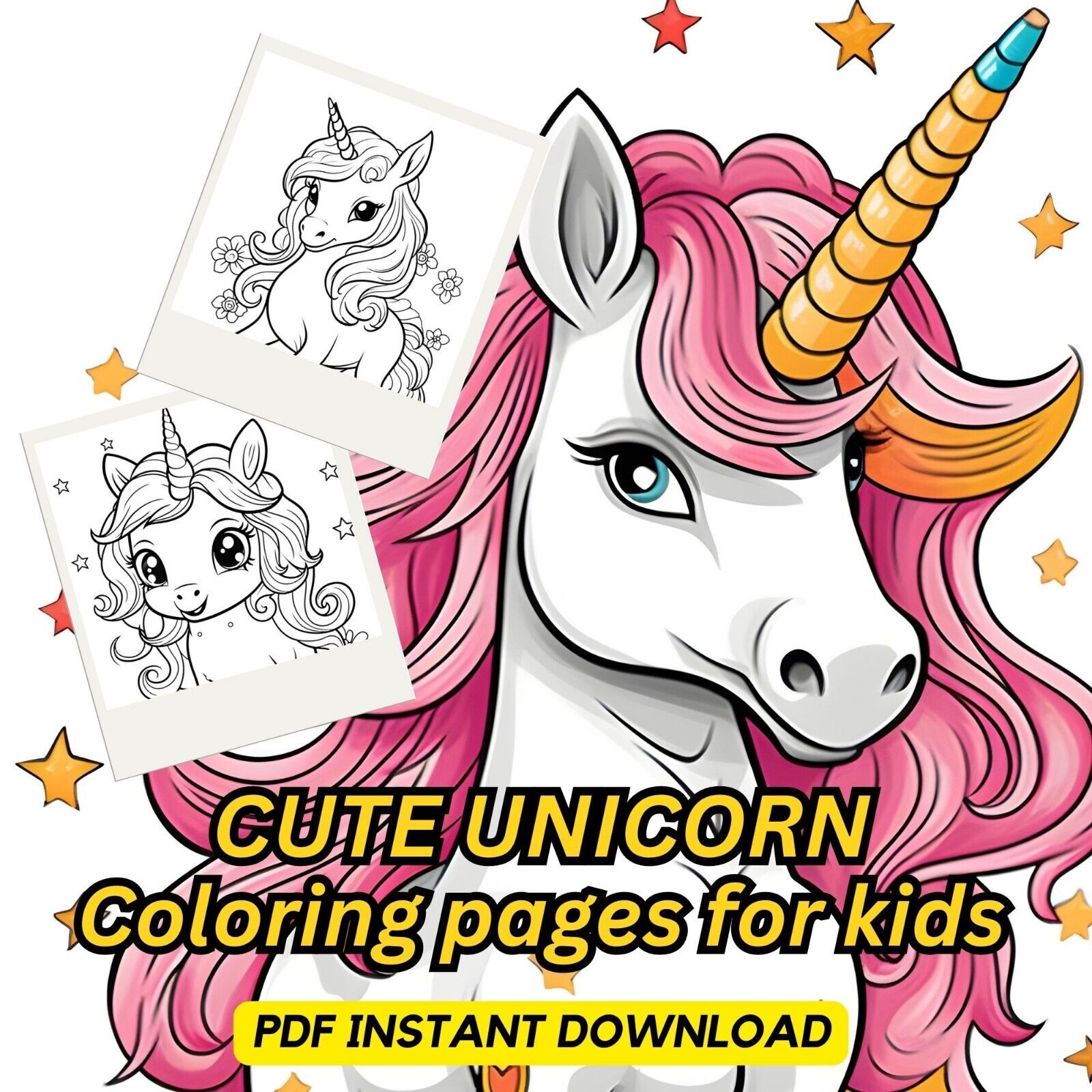 Kids unicorn coloring book pages coloring pages stress relief