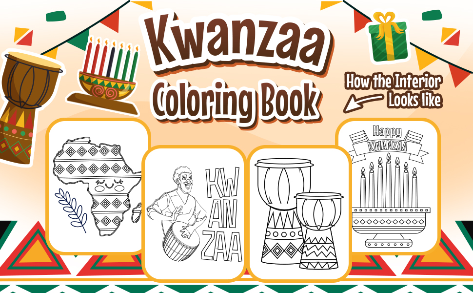 Kwanzaa holiday coloring book for kids and adults simple relaxing large coloring pages to color and celebrate kwanzaa perfect kwanzaa gift for kids hamilton arya books
