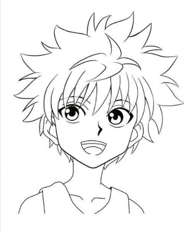 Cute coloring page anime sketch anime face drawing anime drawings tutorials