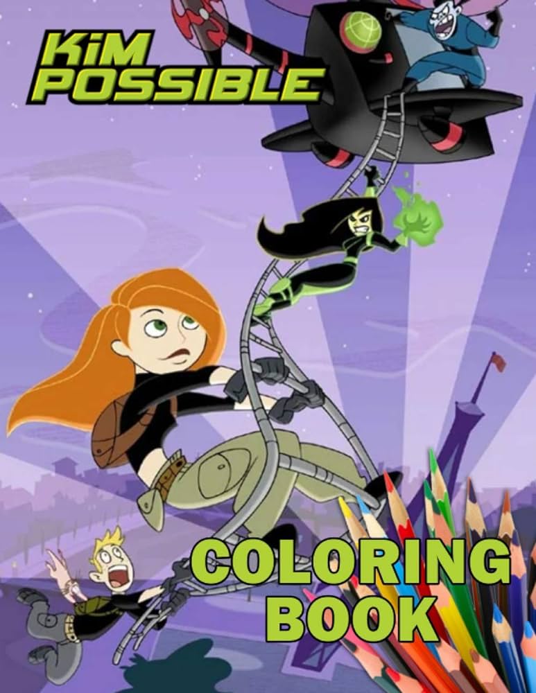 Kim possible coloring book exclusive artistic illustrations for fans of all ages coloring pages by susan diana