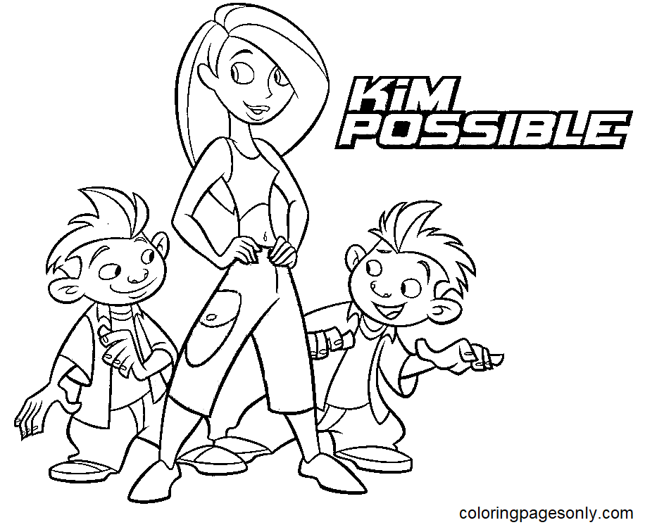 Kim possible coloring pages printable for free download