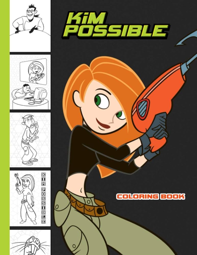 Kim possible coloring book coloring pages great gift for any fans of kim possible with exclusive illustrations karla metz books