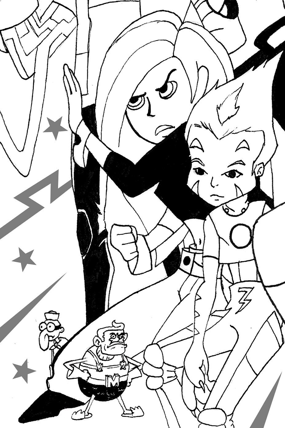 Nostalgic coloring pages heroes