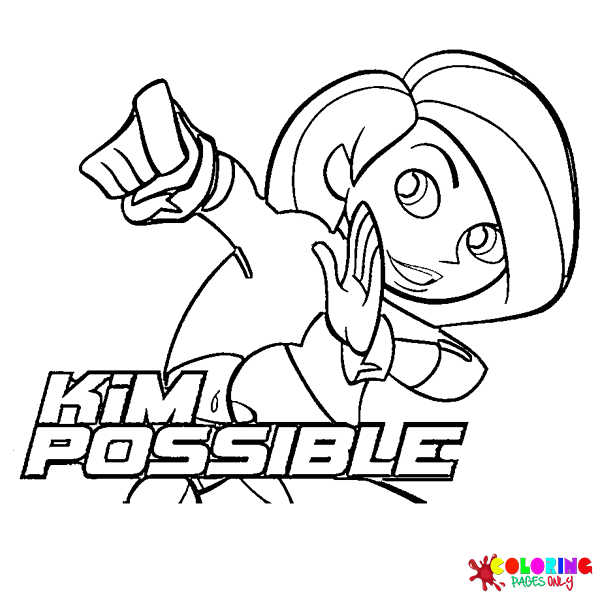 Kim possible coloring pages