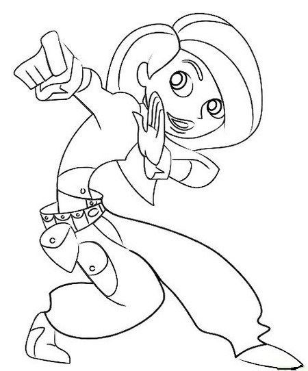 Kim possible hero coloring page for girls kim possible coloring pages disney coloring pages